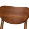 Baxton Studio Katya Mid-Century Modern Sand Fabric and Walnut Brown Finished Wood 2-Piece Bar Stool Set 184-11642-Zoro - alternate 5